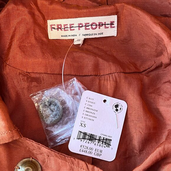 NWT - Free People Chelsea Coin Moto Jacket  - Bronze - XS - Picture 4 of 6
